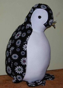 daisy pattern fleece penguin 