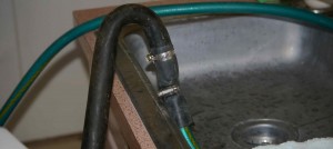 bike tube plumbing quick fix to washing machine with clogged drain