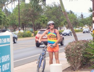 in front of South Maui Bicycles along S. Kihei Road