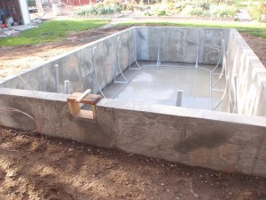 Tuff pool frame fits just right inside of cement box