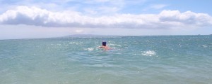 An open water swim in the ocean this fall, wishing I could go faster.