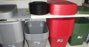 plastic bin color choices vary with fashion and the seasons