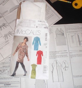 McCalls pattern 6163 will go in a <a href="http://dailyimprovisations.com/using-plastic-zip-top-bags-to-organize-those-hard-to-organize-items/" target="_blank">zip lock bag for storage</a> when I'm done with it.