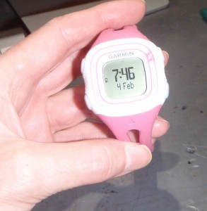Running with my pink Garmin Forerunner 10 adds a new level of fun