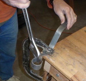 twisting a section of metal