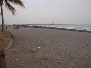 black sand beach near Kaohsiung, Taiwan