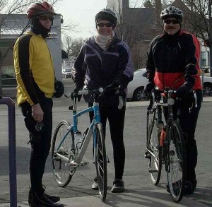 Nampa Cycling trio before the Saturday AM ride