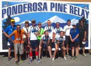 Chandler with his Ponderosa Pine Relay team