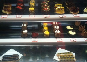 CocoLove: another beautiful display of chocolate, this time pastries. 