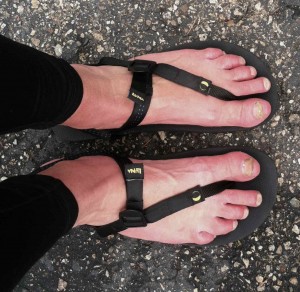 Happy feet after the run in my new Luna sandals.