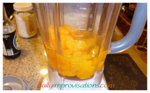 Mandarin oranges in my "workhorse" Kitchen Aide blender.