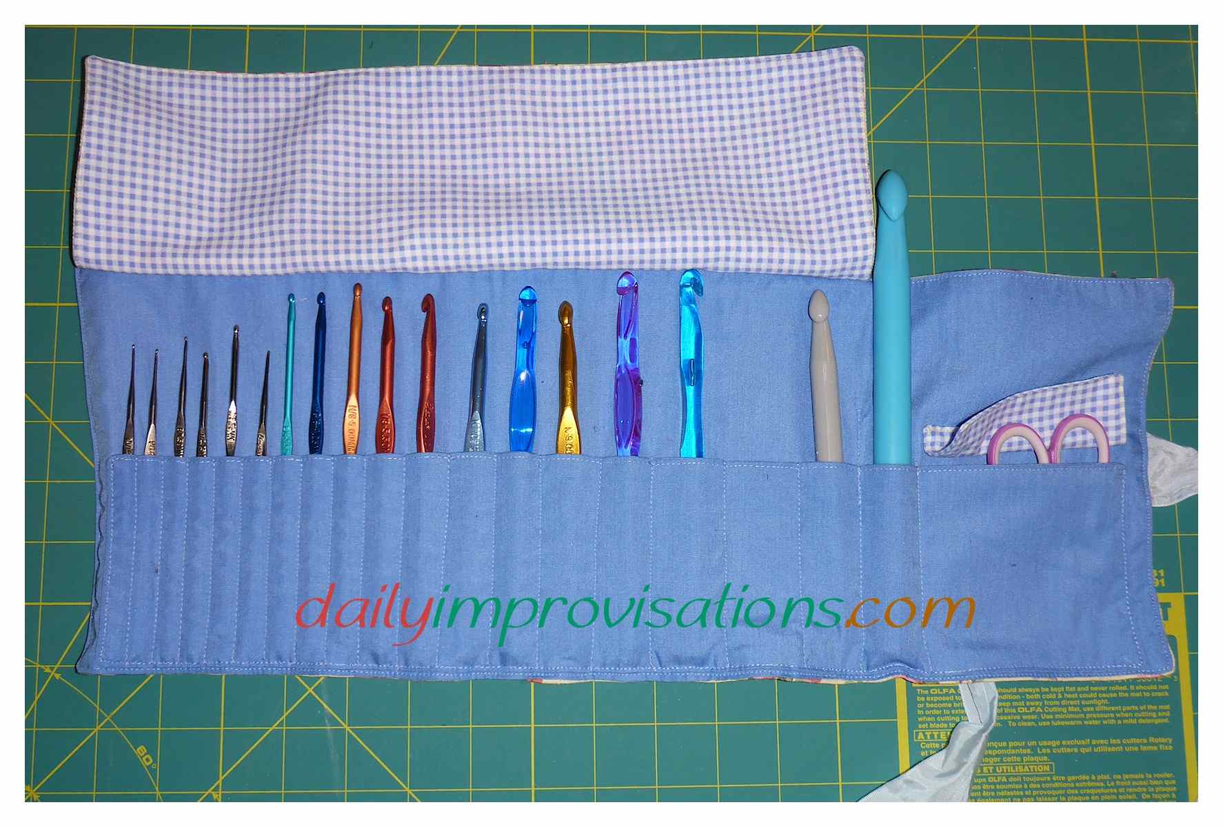 How to Sew a Simple Crochet Hook Travel Case