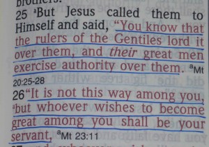 These verses in Matthew are some of many that speak of the level brotherhood of all followers of Jesus Christ.