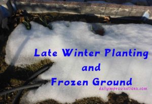 Late Winter Planting and Frozen Ground