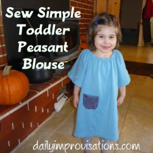 Sew Simple Toddler Peasant Blouse