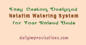 Easy Custom Designed Netafim Watering System for Your Raised Beds