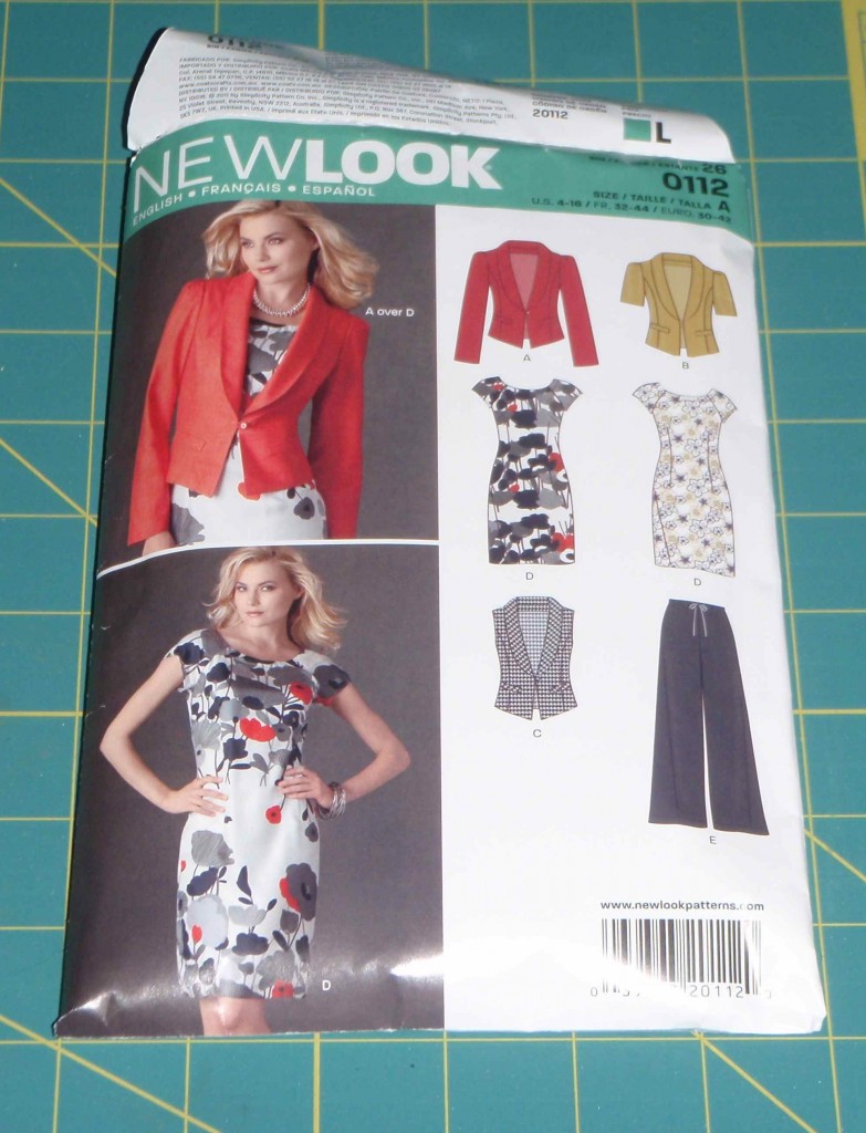 New Look dress pattern 0112 includes a simple sheath dress with raglan sleeves